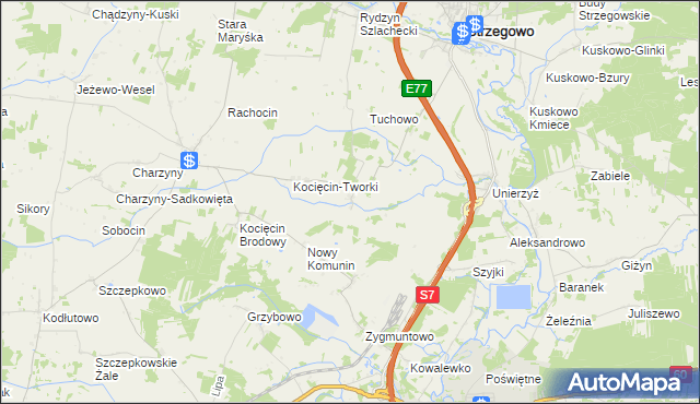 mapa Mączewo, Mączewo na mapie Targeo