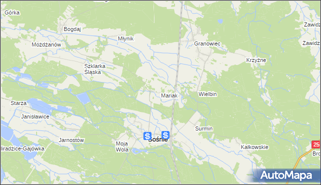 mapa Mariak, Mariak na mapie Targeo