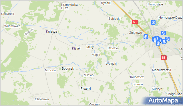 mapa Masie, Masie na mapie Targeo