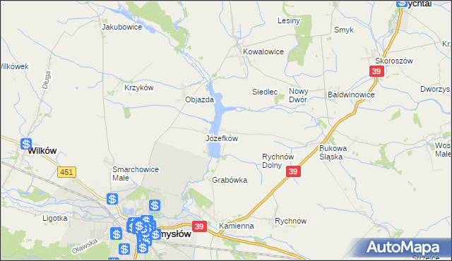 mapa Michalice, Michalice na mapie Targeo