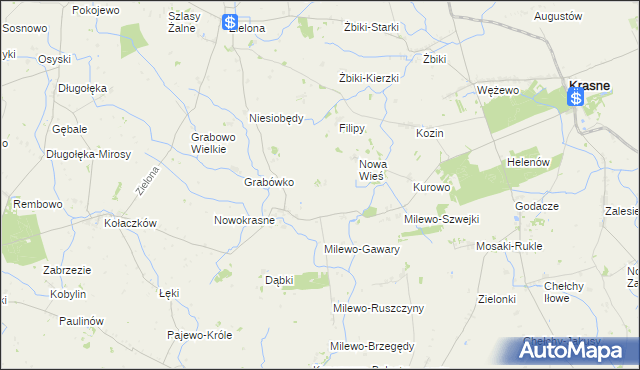 mapa Milewo-Tabuły, Milewo-Tabuły na mapie Targeo