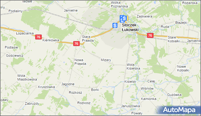 mapa Mizary, Mizary na mapie Targeo