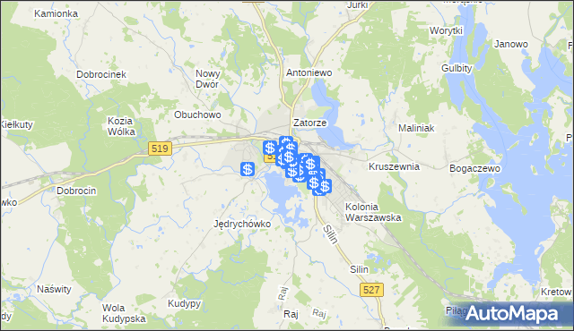 mapa Morąg, Morąg na mapie Targeo