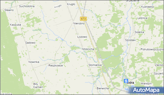 mapa Mościcha, Mościcha na mapie Targeo