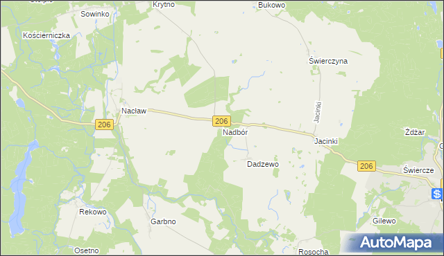 mapa Nadbór, Nadbór na mapie Targeo