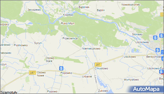mapa Niemieczkowo, Niemieczkowo na mapie Targeo