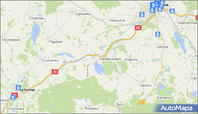 mapa Niezabyszewo, Niezabyszewo na mapie Targeo