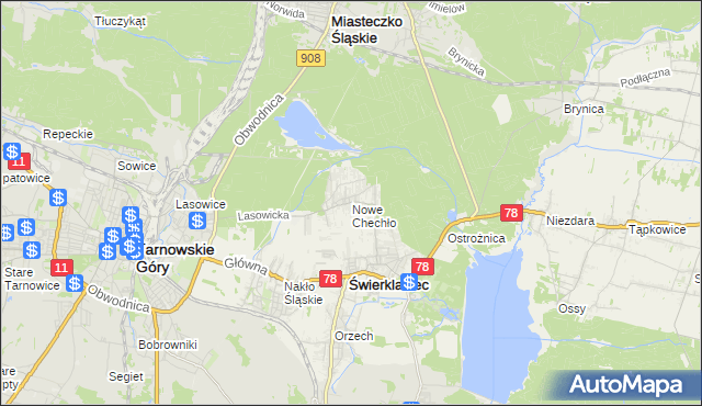 mapa Nowe Chechło, Nowe Chechło na mapie Targeo