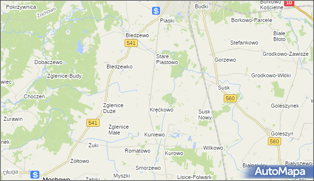mapa Nowe Piastowo, Nowe Piastowo na mapie Targeo