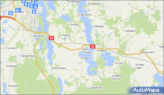 mapa Nowy Probark, Nowy Probark na mapie Targeo