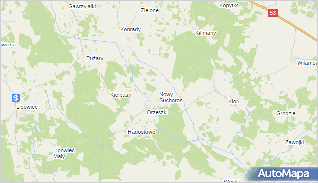 mapa Nowy Suchoros, Nowy Suchoros na mapie Targeo