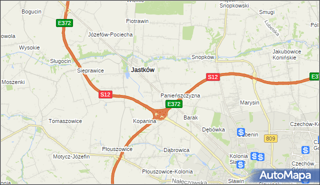 mapa Panieńszczyzna, Panieńszczyzna na mapie Targeo