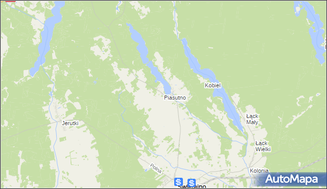 mapa Piasutno, Piasutno na mapie Targeo