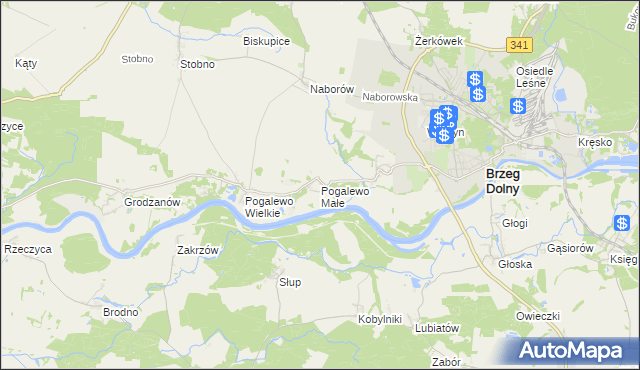 mapa Pogalewo Małe, Pogalewo Małe na mapie Targeo
