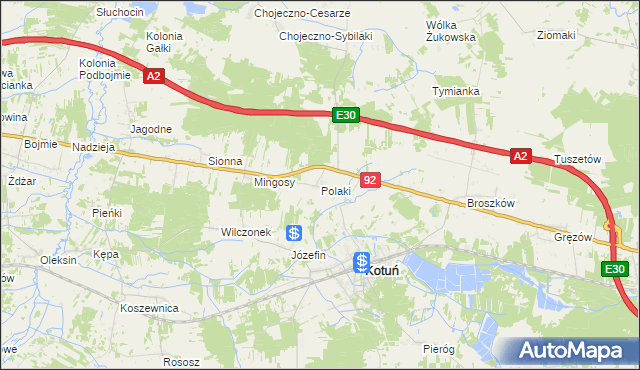 mapa Polaki, Polaki na mapie Targeo