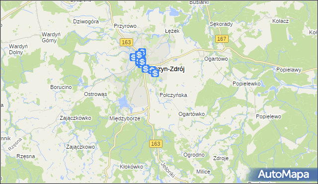 mapa Połczyńska, Połczyńska na mapie Targeo