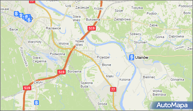 mapa Przędzel, Przędzel na mapie Targeo