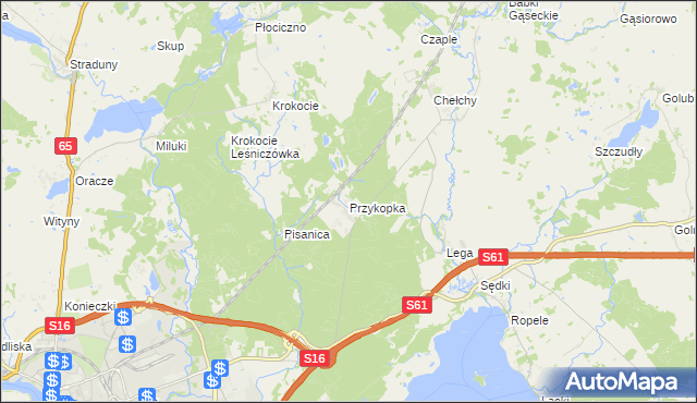 mapa Przykopka, Przykopka na mapie Targeo