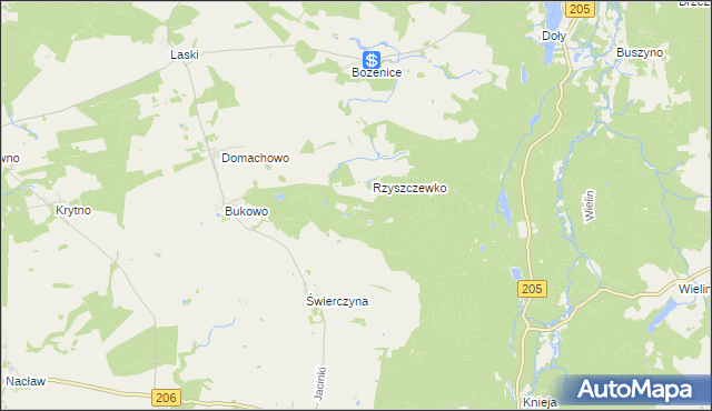 mapa Puławy gmina Polanów, Puławy gmina Polanów na mapie Targeo