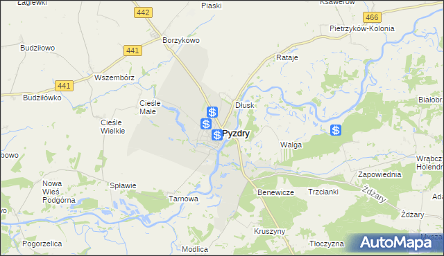 mapa Pyzdry, Pyzdry na mapie Targeo