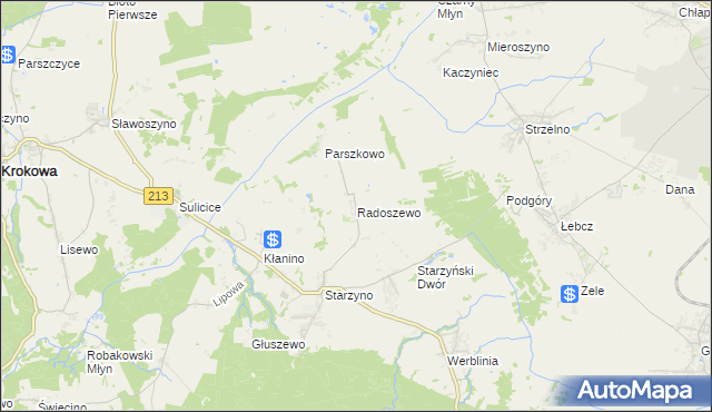 mapa Radoszewo, Radoszewo na mapie Targeo