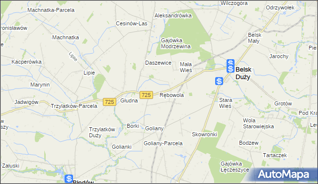 mapa Rębowola, Rębowola na mapie Targeo