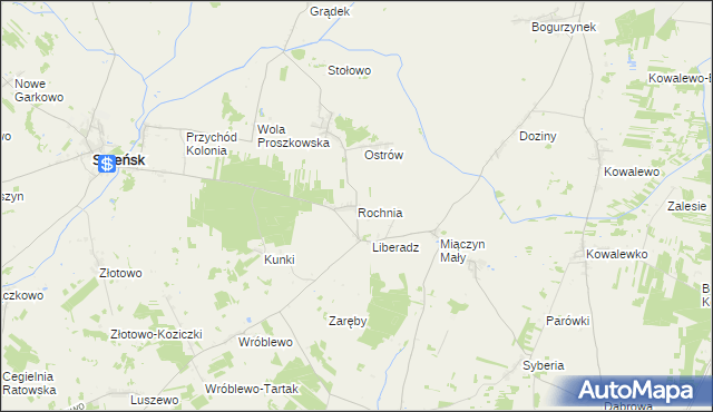 mapa Rochnia, Rochnia na mapie Targeo