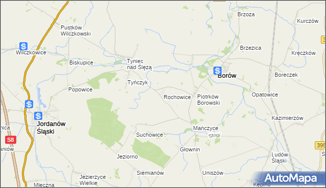 mapa Rochowice, Rochowice na mapie Targeo