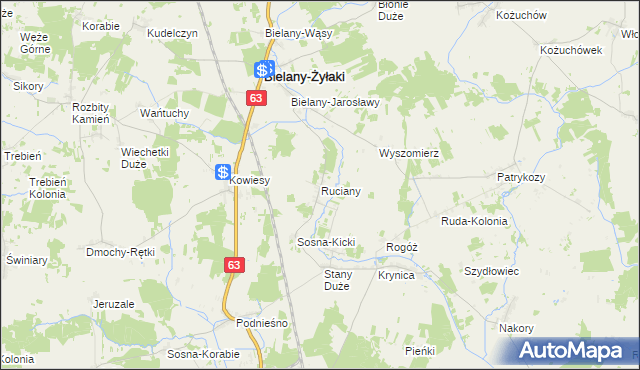mapa Ruciany, Ruciany na mapie Targeo