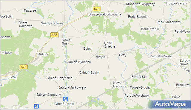 mapa Rzące, Rzące na mapie Targeo