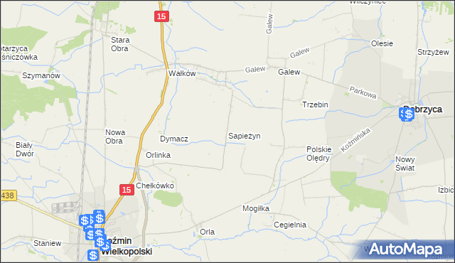 mapa Sapieżyn, Sapieżyn na mapie Targeo