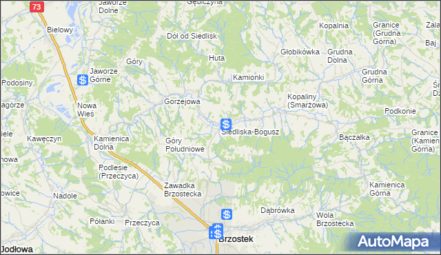 mapa Siedliska-Bogusz, Siedliska-Bogusz na mapie Targeo