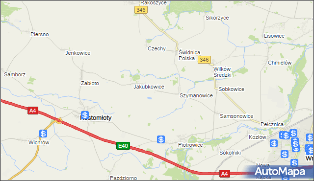 mapa Siemidrożyce, Siemidrożyce na mapie Targeo