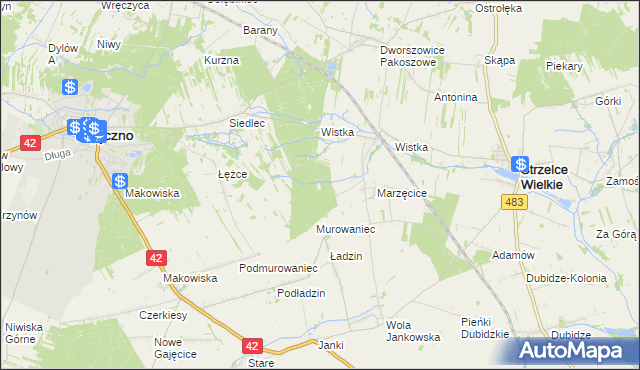 mapa Sierociniec, Sierociniec na mapie Targeo