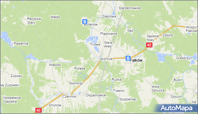 mapa Skórnice, Skórnice na mapie Targeo
