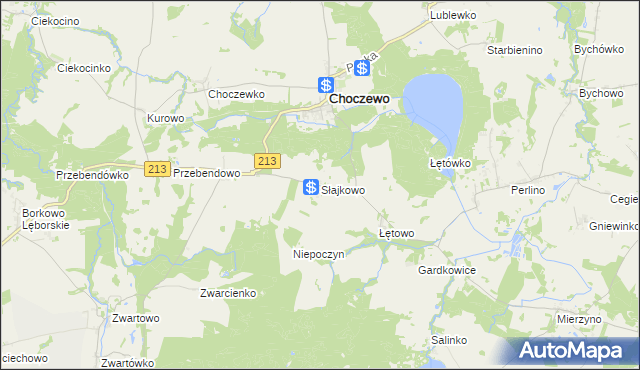 mapa Słajkowo, Słajkowo na mapie Targeo