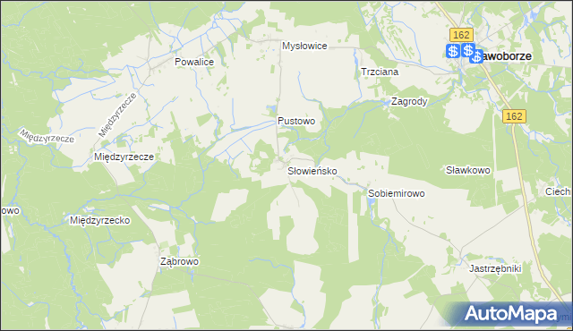 mapa Słowieńsko, Słowieńsko na mapie Targeo