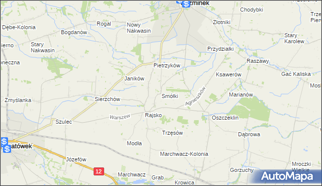 mapa Smółki, Smółki na mapie Targeo
