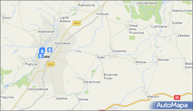 mapa Solec gmina Biała, Solec gmina Biała na mapie Targeo