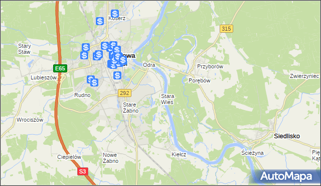 mapa Stara Wieś gmina Nowa Sól, Stara Wieś gmina Nowa Sól na mapie Targeo