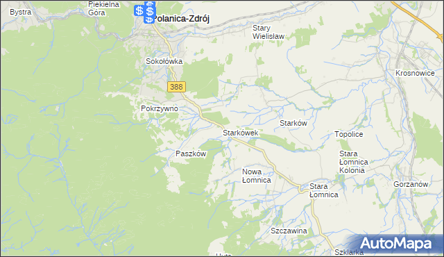 mapa Starkówek, Starkówek na mapie Targeo