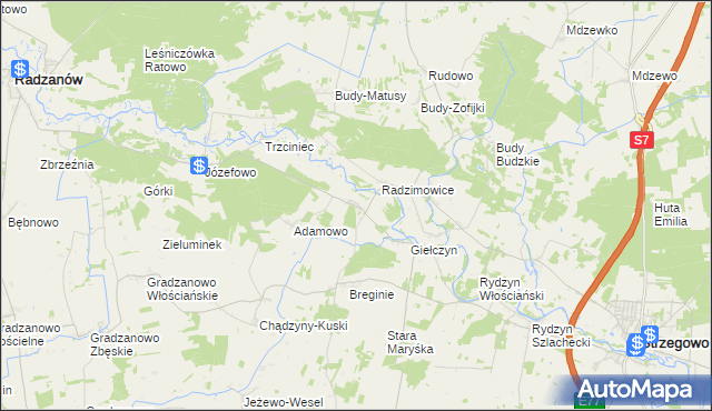 mapa Staroguby, Staroguby na mapie Targeo