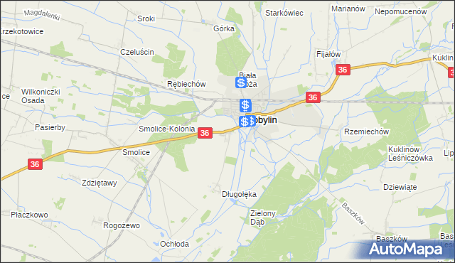 mapa Stary Kobylin, Stary Kobylin na mapie Targeo