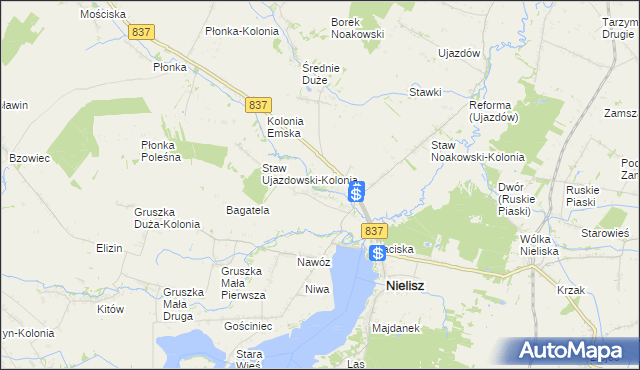 mapa Staw Noakowski, Staw Noakowski na mapie Targeo