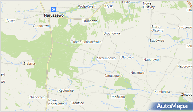 mapa Strzembowo, Strzembowo na mapie Targeo