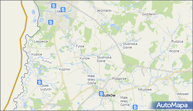 mapa Studniska Dolne, Studniska Dolne na mapie Targeo