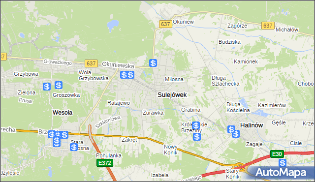 mapa Sulejówek, Sulejówek na mapie Targeo