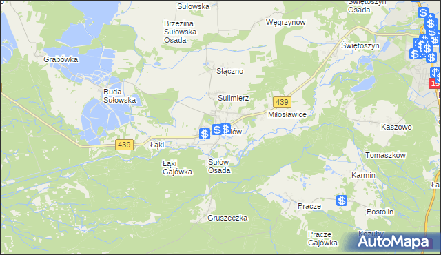 mapa Sułów gmina Milicz, Sułów gmina Milicz na mapie Targeo