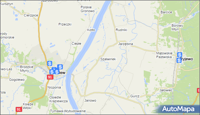 mapa Szałwinek, Szałwinek na mapie Targeo