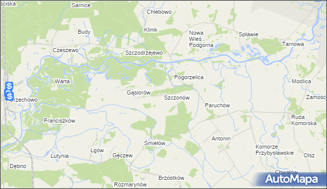 mapa Szczonów, Szczonów na mapie Targeo